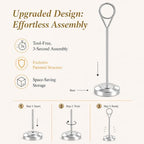 12 Pcs Silver Table Number Holders, 6 Inch Tall Place Card Holders for Table, Sturdy Photo Picture Holders with, alternate