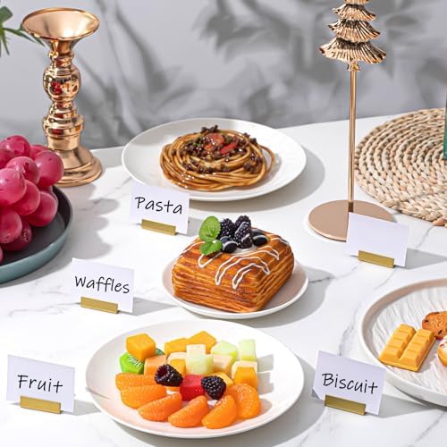 12 Pcs Small Table Number Holder Metal Place Card Holder, Gold in Gold, alternate view 5