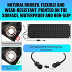 12 Pcs Snow Melting Walkway Mat, 10" x 30" Non Slip Rubber Heated Mat with Power Cord, 2 in/h Speed Snow and Ice, alternate