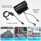 12 Pcs Snow Melting Walkway Mat, 10" x 30" Non Slip Rubber Heated Mat with Power Cord, 2 in/h Speed Snow and Ice, alternate