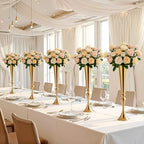 12 PCS Wedding Flower Vase, 21.7 in Tall Trumpet Flower Table Centerpieces, Banquet Vases Easy Installation, alternate view 2