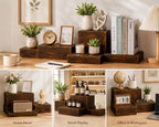 12 Pcs Wood Display Risers with Mini Signs 6 Wooden Buffet Risers Stackable Rustic Wood Cake Stand Food Risers, alternate