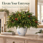 12-Piece 23" Norfolk Pine Stems, Artificial Pine Branches with LED Lights, alternate view 2