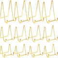 12 Pieces Gold Plate Stand Easel Display, 12 Pieces, 3/4/6 Inch in gold