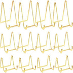 12 Pieces Gold Plate Stand Easel Display, 12 Pieces, 3/4/6 Inch in gold