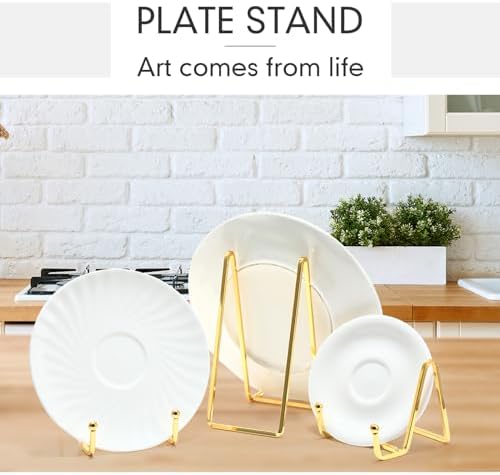 12 Pieces Gold Plate Stand Easel Display, 12 Pieces, 3/4/6 Inch in gold, alternate view 5
