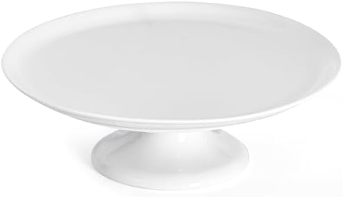 12" Porcelain Cake Stand for 10" Cake, Round Dessert Stand, Display Cupcake Holder for Party, Wedding, Birthday