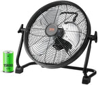 12'' Rechargeable Floor Fan, Portable Quiet Personal Fan for Home or Office, 360 Degree Manual Pivoting Head