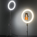 12" Ring Light with 63" extendable Tripod Stand, Selfie RingLight with Phone Holder and Selfie Remote, 2-in-1