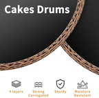 12" Round 1/2" Thick Black Cake Drum, 10‐Pack Cardboard Cake Boards in Black, alternate view 4