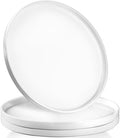 12" Round Serving Platters Set of 3 - White Porcelain Serving Trays for Food, Appetizer, Charcuterie, Snack