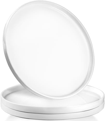 12" Round Serving Platters Set of 3 - White Porcelain Serving Trays for Food, Appetizer, Charcuterie, Snack