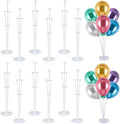 12 Set Balloon Stand Kit - Balloon Sticks With Base for Table Balloon Centerpiece Decorations for Birthday