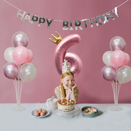 12 Set Balloon Stand Kit - Balloon Sticks With Base for Table Balloon Centerpiece Decorations for Birthday, alternate view 7