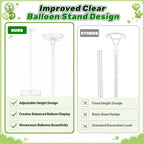 12 Set Balloon Stands for Table Clear 15.75 in Adjustable, alternate view 5