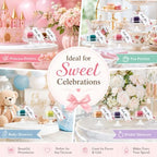 12 Set Plastic Mini Cake Stand with Dome Lid Clear Dessert Tray in Clear, White, alternate view 5