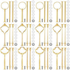 12 Sets 3 Tiered Tray Hardware Kit, Cute, Gold in Gold