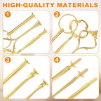 12 Sets 3 Tiered Tray Hardware Kit, Cute, Gold in Gold, alternate view 4
