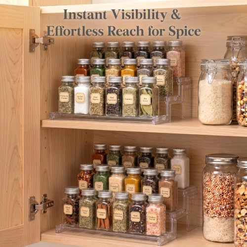 12′′ Spice Rack, Perfume Cologne Stand, Tool-Free Assembly, 1 Pcs in Clear, alternate view 3