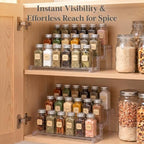 12′′ Spice Rack, Perfume Cologne Stand, Tool-Free Assembly, 1 Pcs in Clear, alternate view 3