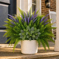 12 Stems Faux Eucalyptus Outdoor Artificial Greenery for Planters in Green