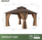 12' X 12' Hardtop Gazebo with Drainage, Aluminum Outdoor Gazebos, alternate view 2