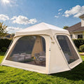 12' x 12' Pop Up Gazebo with 4 Mesh Door Curtains, Instant Screen House Tent Outdoor Canopy, UPF 50+ Waterproof