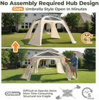 12' x 12' Pop Up Gazebo with 4 Polyester Side Curtains, Instant Canopy, Waterproof & UV Protection, Privacy, alternate view 3
