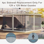 12' x 12' Universal Replacement Mesh Sidewall Netting, Cream, alternate view 4