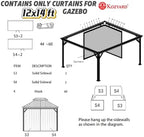 12' x 14' Outdoor Gazebo Privacy Curtain Sidewall, alternate view 5