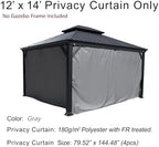 12' x 14' Outdoor Gazebo Privacy Curtain Sidewall, alternate view 6