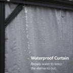 12' x 20' Outdoor Gazebo Privacy Curtain Sidewall, alternate view 3