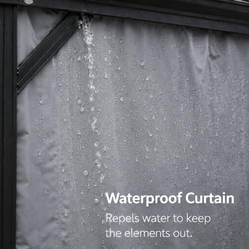 12' x 20' Outdoor Gazebo Privacy Curtain Sidewall, alternate view 3