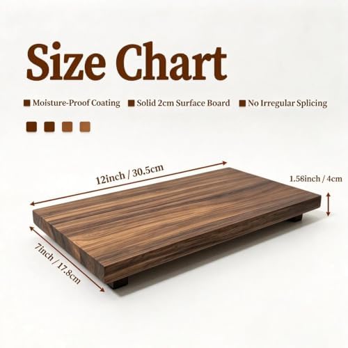 12"x 7" Solid Acacia Wood Riser for Kitchen Counter Pedestal Stand in Acacia02, alternate view 2