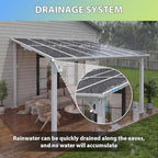 12’x10’ Gazebo with Aluminum Frame & Polycarbonate Panel, White in White, alternate view 6