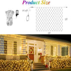 120 LED Christmas Net Lights, 5ft x 5ft Mesh Lights Outdoor 8 Modes Timer, Waterproof Connectable String Lights, alternate