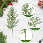 120 Pcs Artificial Cedar Picks, Christmas Greenery Pine Stems, alternate view 4