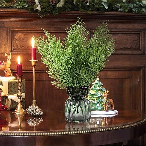 120 Pcs Artificial Cedar Picks, Christmas Greenery Pine Stems, alternate view 5