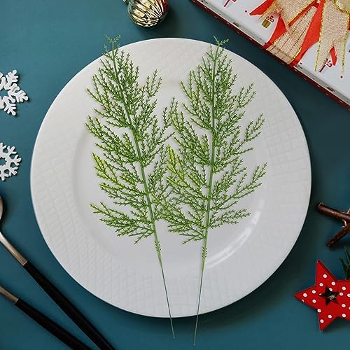 120 Pcs Artificial Cedar Picks, Christmas Greenery Pine Stems, alternate view 6