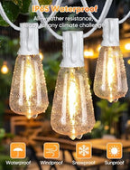 120FT LED Outdoor String Lights with Remote, Patio Lights Outdoor Waterproof with 38 Shatterproof Edison Bulbs, alternate