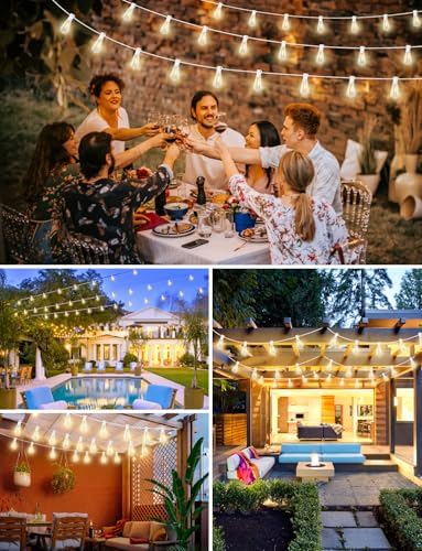 120FT LED Outdoor String Lights with Remote, Patio Lights Outdoor Waterproof with 38 Shatterproof Edison Bulbs, alternate