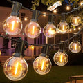 120FT Outdoor String Lights, G40 LED Patio Lights with 64pcs Bulbs, Waterproof Shatterproof Dimmable Globe