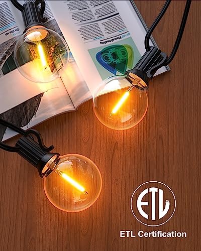 120FT Outdoor String Lights, G40 LED Patio Lights with 64pcs Bulbs, Waterproof Shatterproof Dimmable Globe, alternate view 5