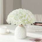 120Pcs White Hydrangea Artificial Flowers Bulk, Realistic Silk Fake Flowers with Stems, Faux Hydrangea Flowers, alternate