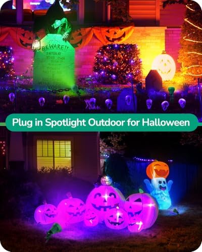 120V LED Spotlight Outdoor, Halloween 5000K Landscape Lighting, alternate view 2
