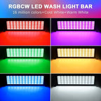 120W RGB Stage Light Bar - LED RGBCW Smart Wash Lights with APP and 40-key Remote Control, IP66 Waterproof Color, alternate