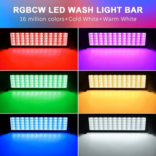 120W RGB Stage Light Bar - LED RGBCW Smart Wash Lights with APP and 40-key Remote Control, IP66 Waterproof Color, alternate
