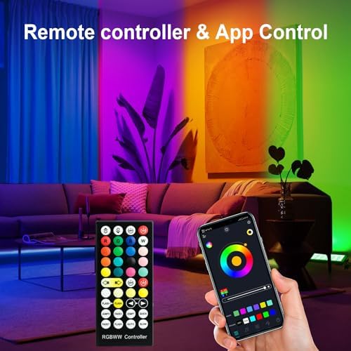 120W RGB Stage Light Bar - LED RGBCW Smart Wash Lights with APP and 40-key Remote Control, IP66 Waterproof Color, alternate