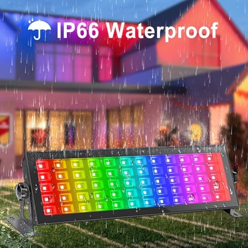120W RGB Stage Light Bar - LED RGBCW Smart Wash Lights with APP and 40-key Remote Control, IP66 Waterproof Color, alternate