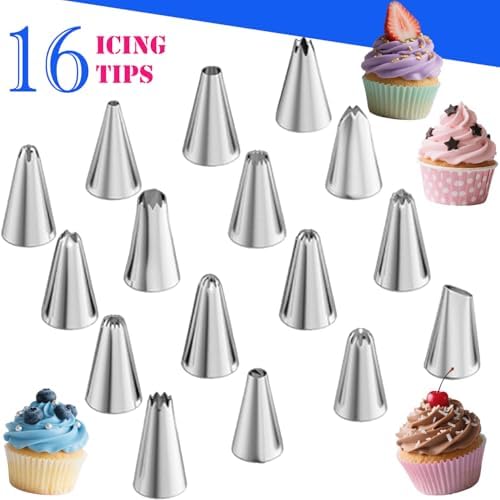 124 PCS Cake Decorating Kit with Cake Stand Turntable, Piping Bags and Tips Set, 100+1 Piping Bags, 12 Icing, alternate view